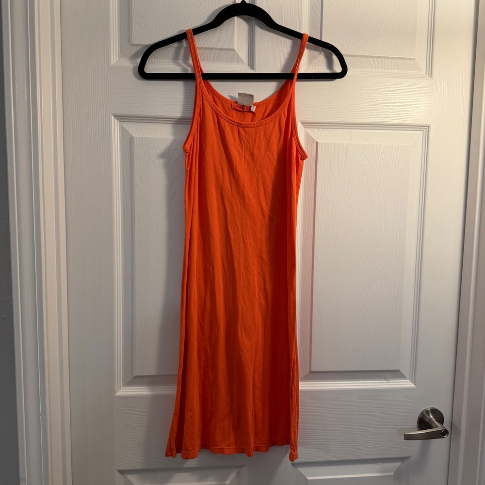 Johnny Was Slip Dress Orange Small Minimalist Boho Beach Summer Casual